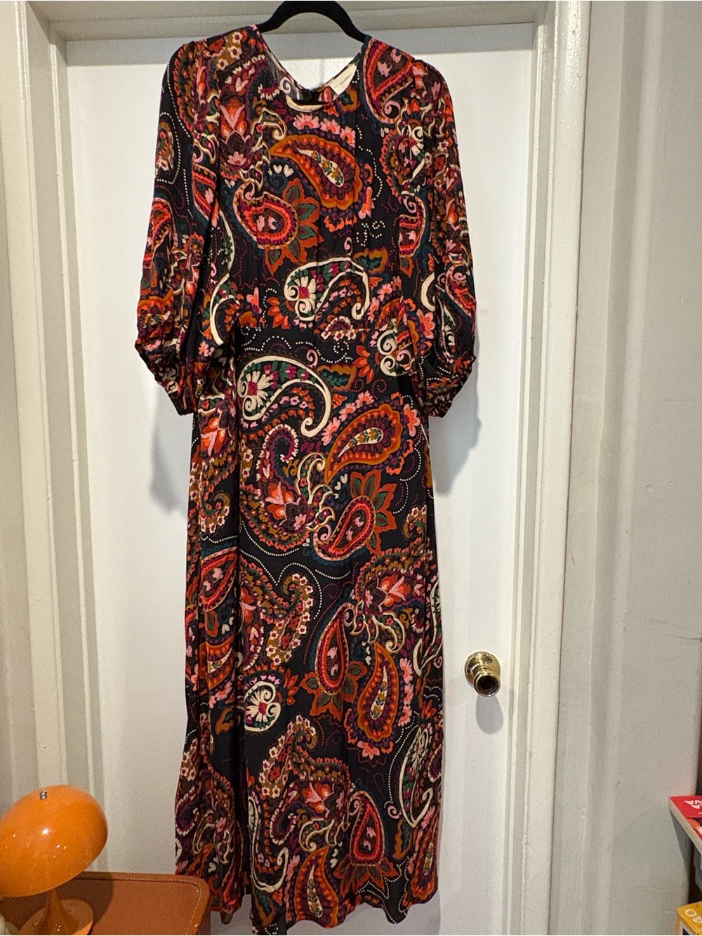 Anthropologie Kachel Paisley Maxi Midi Dress Vacation Spooky Season - Picture 2 of 12